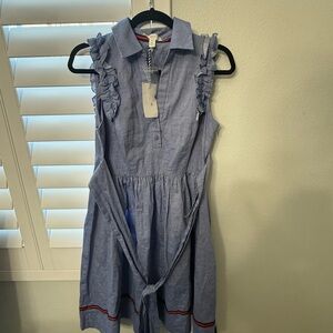 Brand new 1901 Blue Ruffled Casual Dress